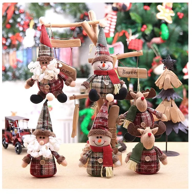 New Big Santa Claus Snowman Doll Ornaments