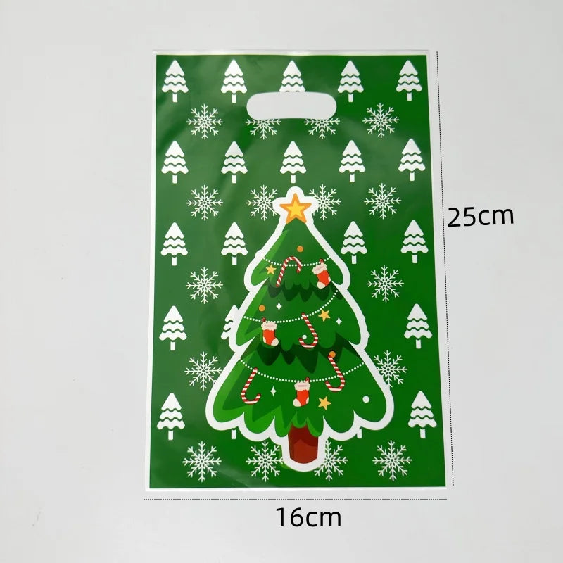 Christmas Plastic Handle Bag